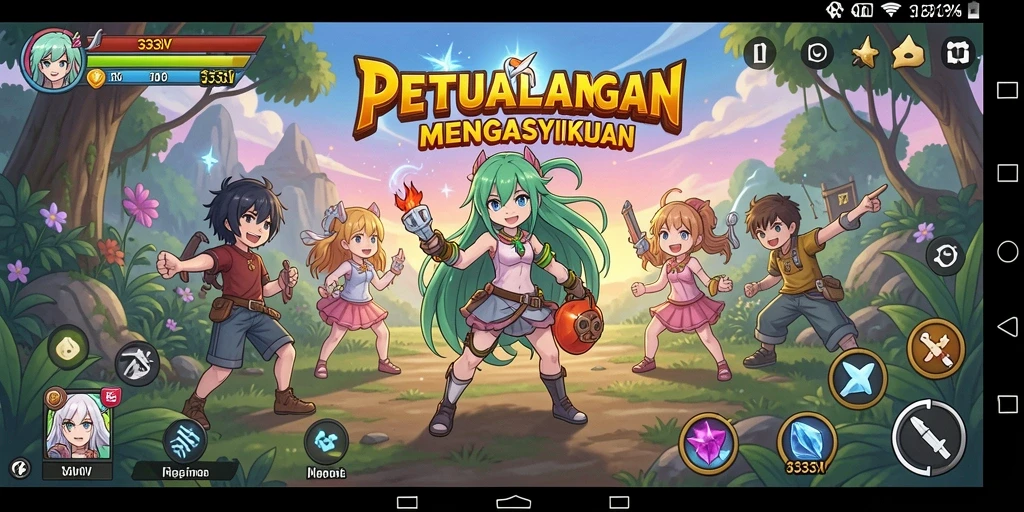 Gameplay seru dan karakter anime ikonik dalam 333V.