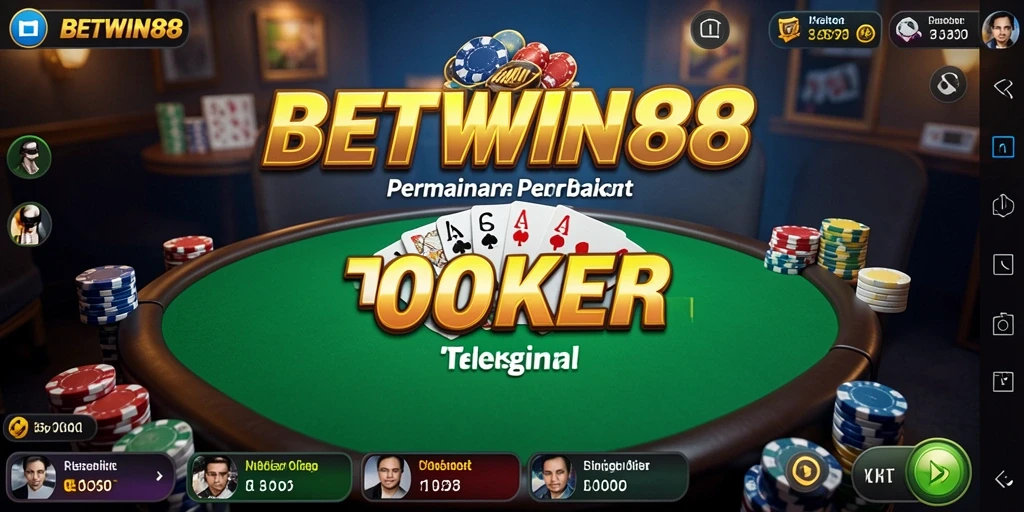 Tampilan gameplay seru poker di BETWIN88 dengan pemain dari seluruh dunia.