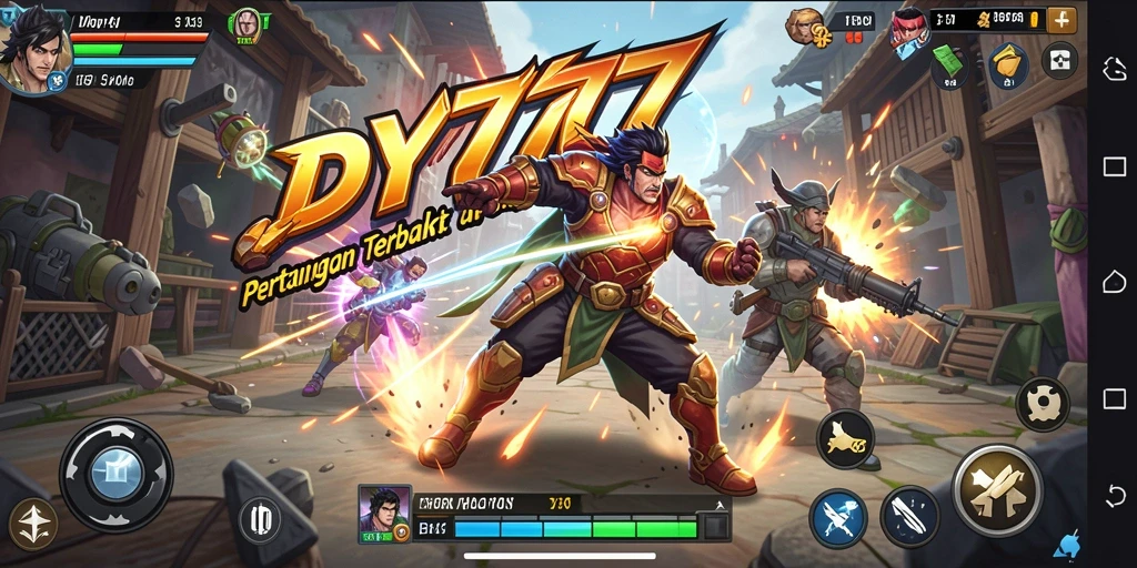 Screenshot gameplay DY777 menampilkan aksi pertarungan yang seru.