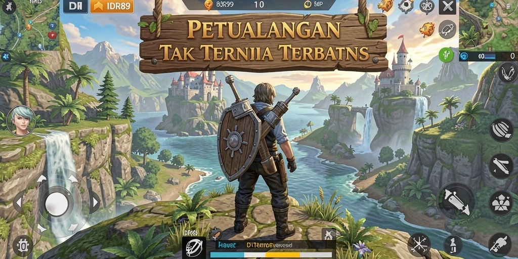 Screenshot gameplay IDR89 menampilkan petualangan di dunia terbuka yang memukau.