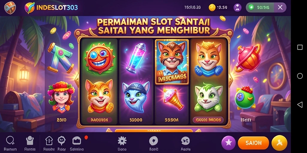 Tangkapan layar menunjukkan aksi mengasyikkan dalam permainan slot.