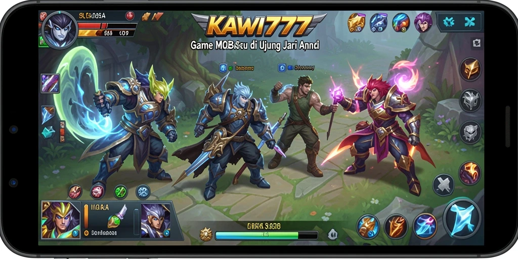 Tampilan penuh aksi dari gameplay KAWI777 yang mendebarkan.