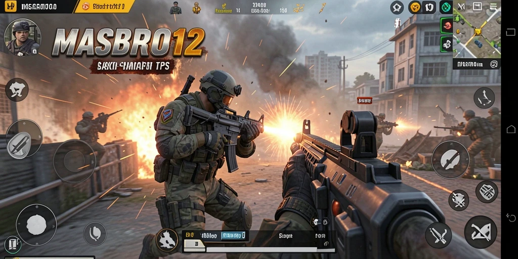 Tangkapan layar dari gameplay intens di MASBRO12 dengan karakter yang siap tempur.