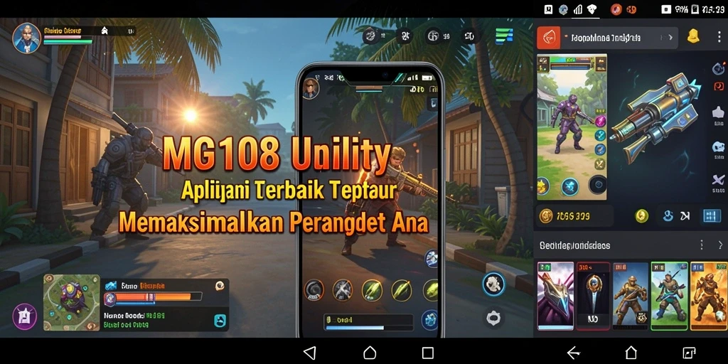 Tampilan utama MG108 yang menonjolkan fitur-fitur Utility.
