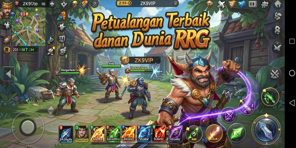 Screenshot gameplay ZK9VIP yang menampilkan pertarungan epik.